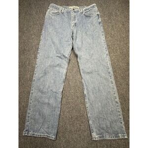 Baileys PT Relaxed Fit Jeans Mens 36x32 Light‎ Wash Blue Straight Leg Denim